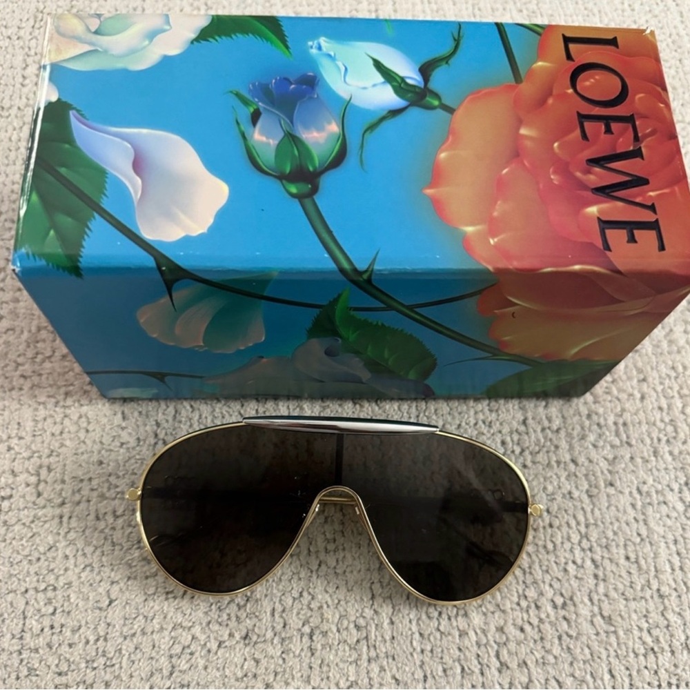 Authentic Loewe Gold and Black Sunglasses